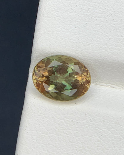 Natural Bi Color Oregon Sunstone 1.91 Carat 9x7 MM Oval Shape Faceted Gemstone