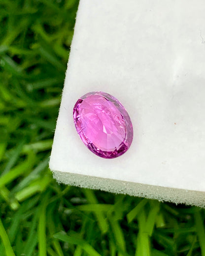 Natural Pink Sapphire 1.90 Carat 8.4x6.2 MM Oval Shape Faceted Gemstone