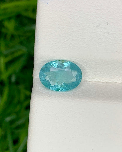 Natural Blue Tourmaline 0.95 Carat 7.8x5.8 MM Oval Shape Faceted Gemstone