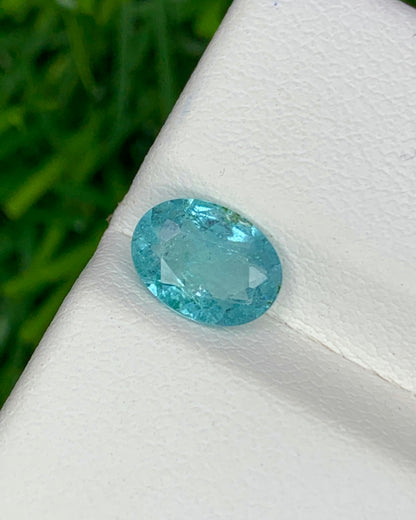 Natural Blue Tourmaline 0.95 Carat 7.8x5.8 MM Oval Shape Faceted Gemstone