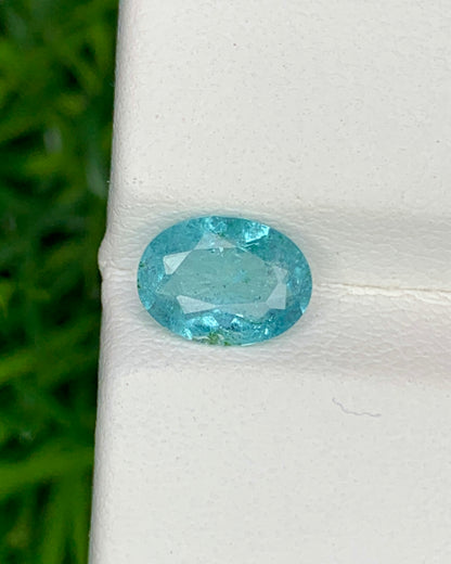 Natural Blue Tourmaline 0.95 Carat 7.8x5.8 MM Oval Shape Faceted Gemstone