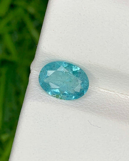 Natural Blue Tourmaline 0.95 Carat 7.8x5.8 MM Oval Shape Faceted Gemstone