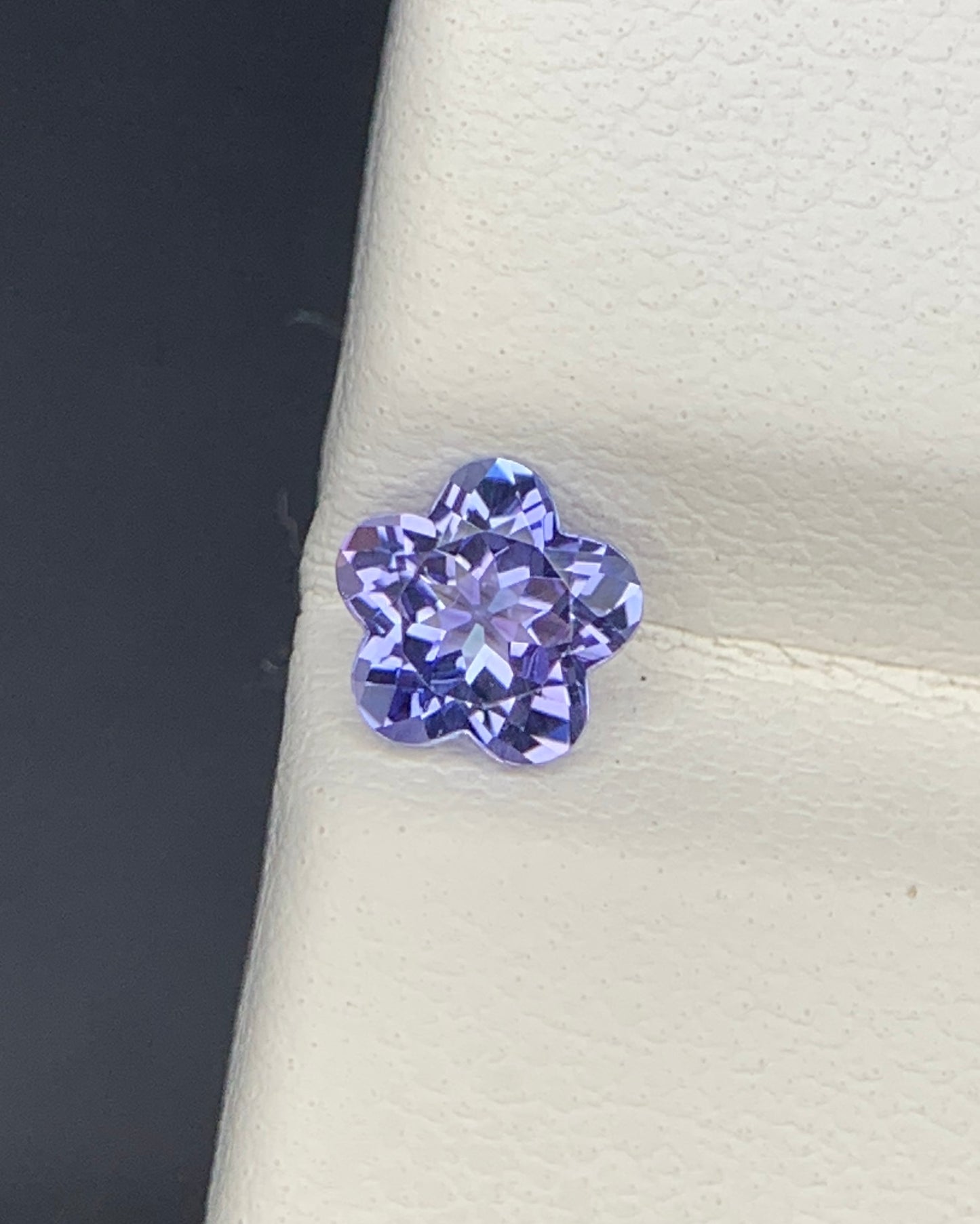 Natural Blue Tanzanite 0.58 Carat 5.3x5.3x3.1 MM Flower Cut  Faceted Gemstone