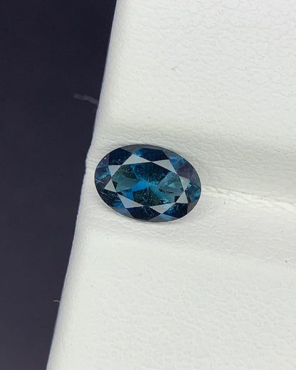 Natural Blue Tourmaline 0.65 Carat 7x5 MM Oval Shape Faceted Gemstone