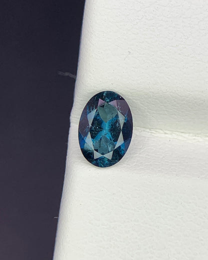 Natural Blue Tourmaline 0.65 Carat 7x5 MM Oval Shape Faceted Gemstone