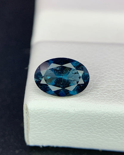 Natural Blue Tourmaline 0.65 Carat 7x5 MM Oval Shape Faceted Gemstone
