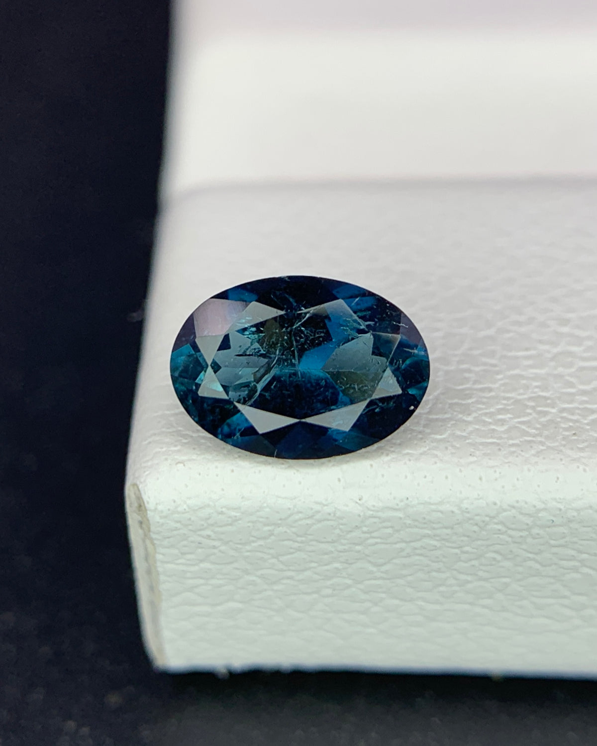 Natural Blue Tourmaline 0.65 Carat 7x5 MM Oval Shape Faceted Gemstone