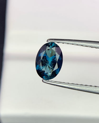 Natural Blue Tourmaline 0.65 Carat 7x5 MM Oval Shape Faceted Gemstone
