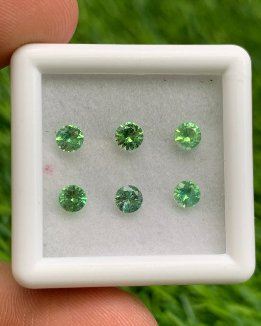 Natural Rare Kornerupine Lot 0.91 Carat 3.5x3.5 MM Round Shape Faceted Gemstone 6 Piece Lot