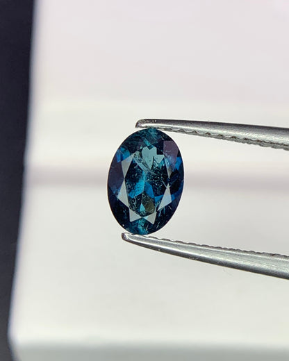 Natural Blue Tourmaline 0.65 Carat 7x5 MM Oval Shape Faceted Gemstone