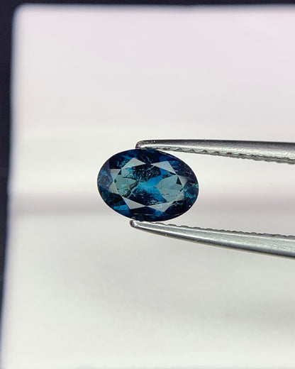 Natural Blue Tourmaline 0.65 Carat 7x5 MM Oval Shape Faceted Gemstone