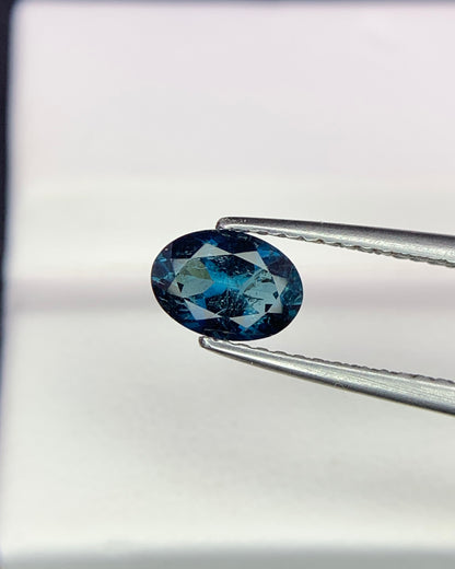 Natural Blue Tourmaline 0.65 Carat 7x5 MM Oval Shape Faceted Gemstone