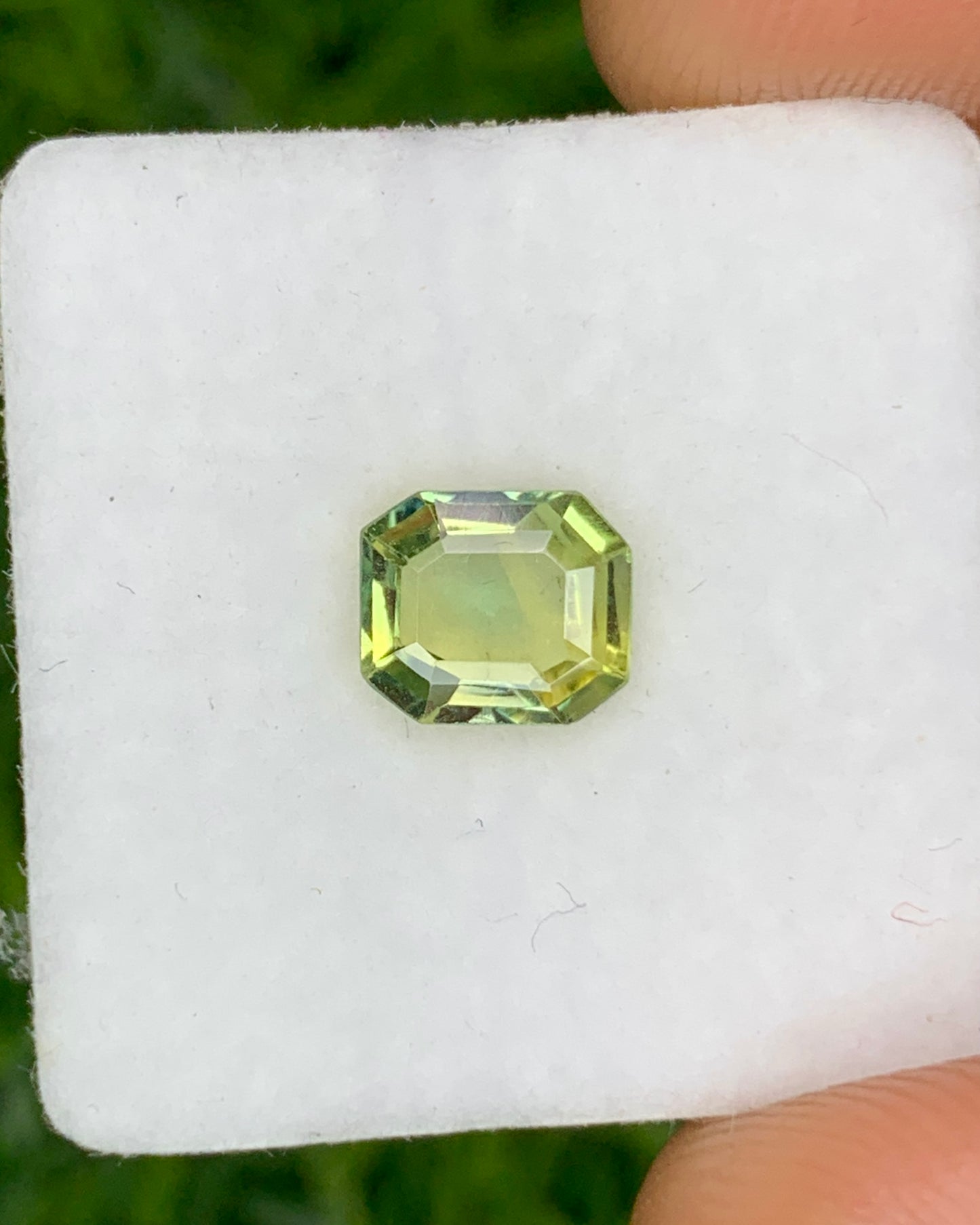 Natural Bi Color Parti Sapphire 0.94 Carat 6.4x5.5 MM Octagon Shape Faceted Gemstone