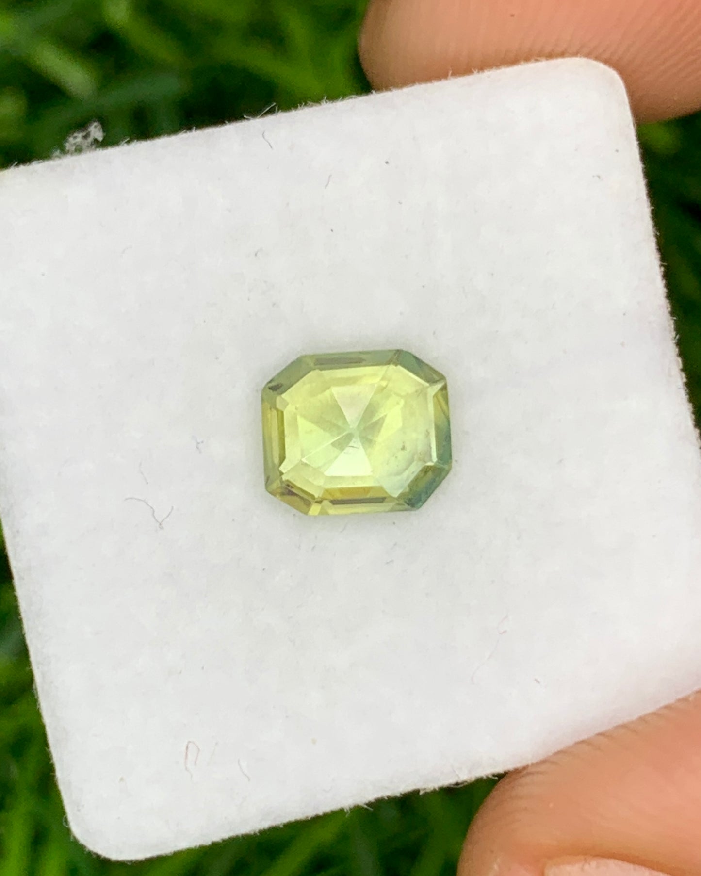 Natural Bi Color Parti Sapphire 0.94 Carat 6.4x5.5 MM Octagon Shape Faceted Gemstone