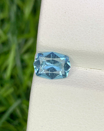 Natural Santa Maria Aquamarine 0.76 Carat 7.4x5.4 MM Fancy Shape Faceted Gemstone