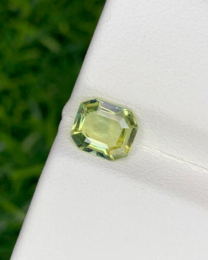 Natural Bi Color Parti Sapphire 0.94 Carat 6.4x5.5 MM Octagon Shape Faceted Gemstone