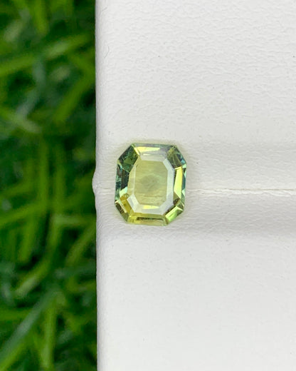 Natural Bi Color Parti Sapphire 0.94 Carat 6.4x5.5 MM Octagon Shape Faceted Gemstone