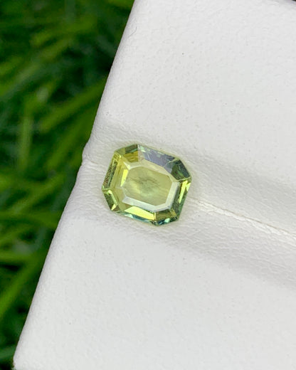 Natural Bi Color Parti Sapphire 0.94 Carat 6.4x5.5 MM Octagon Shape Faceted Gemstone