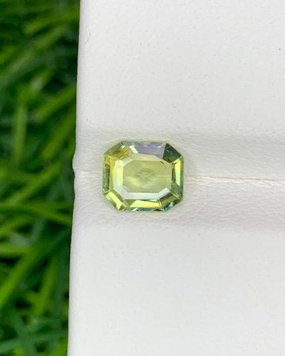 Natural Bi Color Parti Sapphire 0.94 Carat 6.4x5.5 MM Octagon Shape Faceted Gemstone