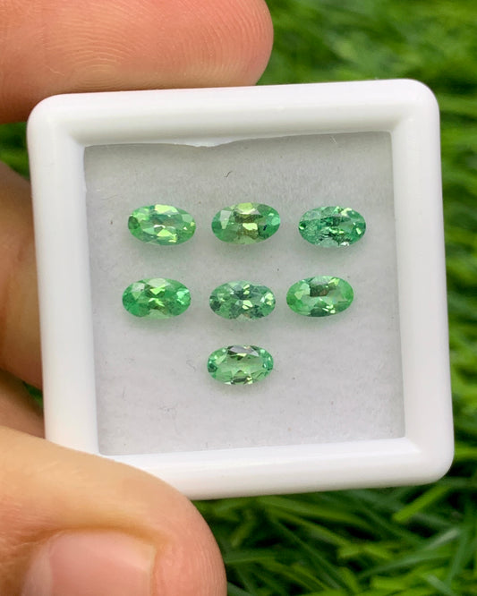 Natural Rare Kornerupine Lot 1.57 Carat 5x3 MM Oval Shape Faceted Gemstone 7 Piece Lot