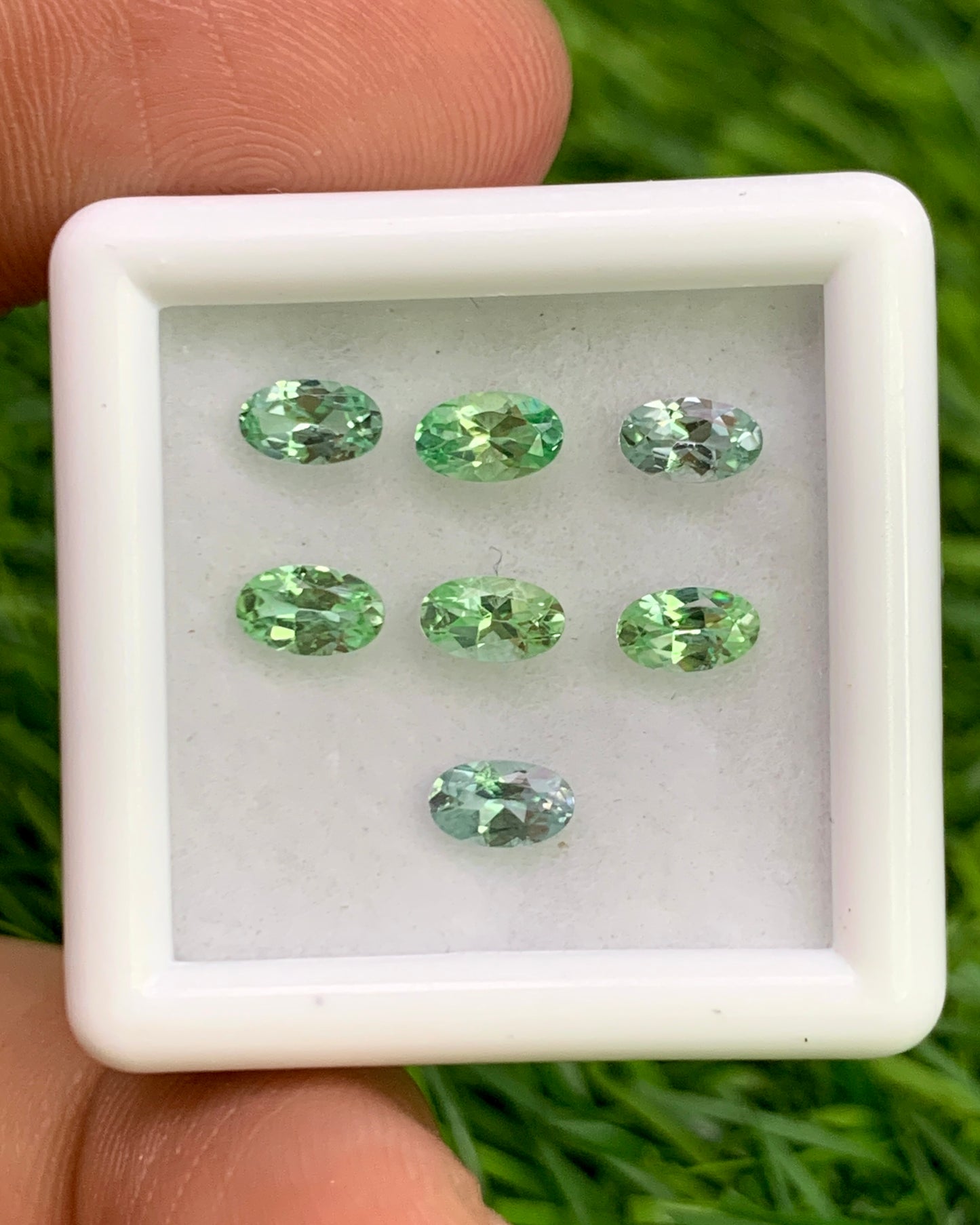 Natural Rare Kornerupine Lot 1.61 Carat 5x3 MM Oval Shape Faceted Gemstone 7 Piece Lot