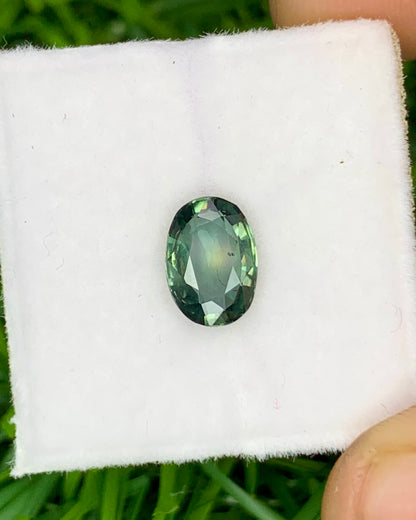Natural Bi Color Sapphire 1.29 Carat 7.7x5.5 MM Oval Shape Faceted Gemstone
