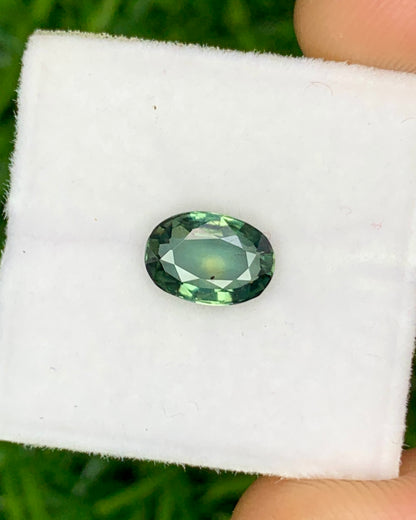 Natural Bi Color Sapphire 1.29 Carat 7.7x5.5 MM Oval Shape Faceted Gemstone