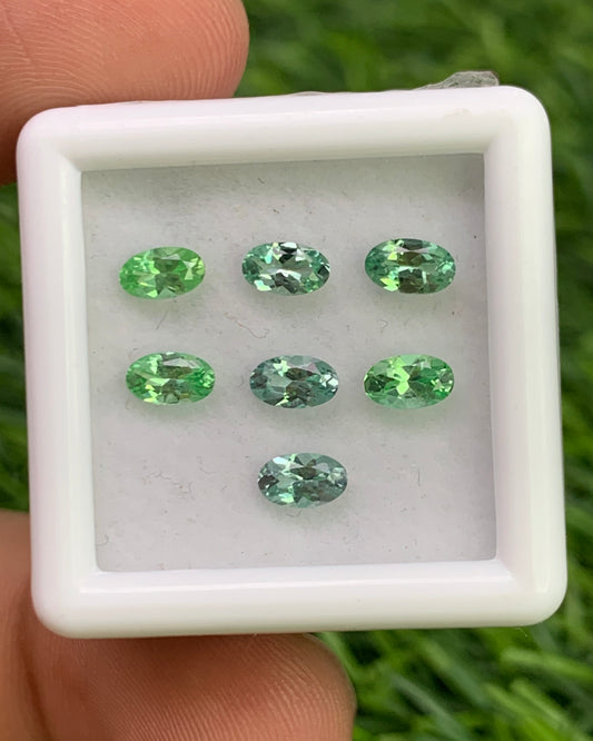 Natural Rare Kornerupine Lot 1.65 Carat 5x3 MM Oval Shape Faceted Gemstone 7 Piece Lot