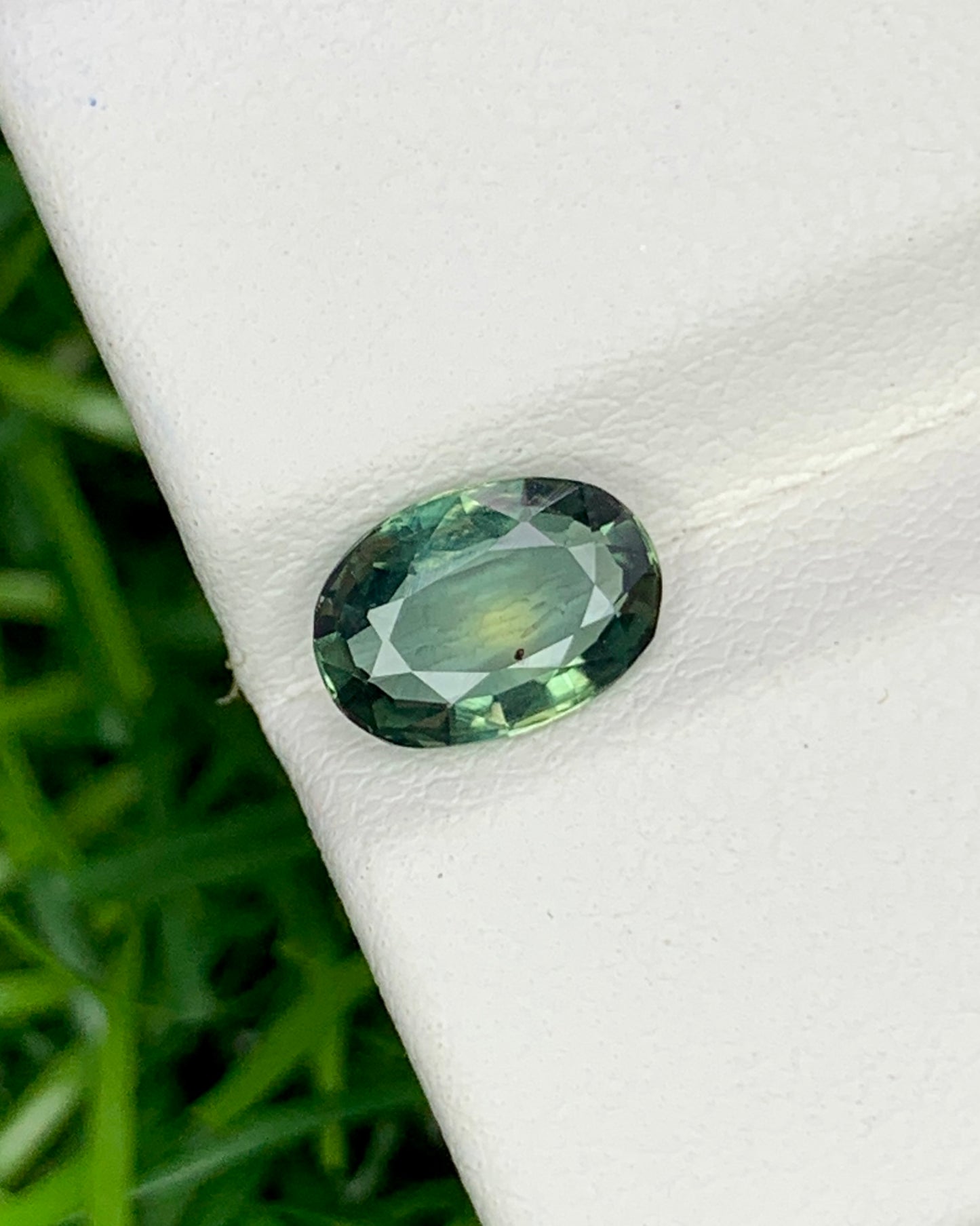 Natural Bi Color Sapphire 1.29 Carat 7.7x5.5 MM Oval Shape Faceted Gemstone