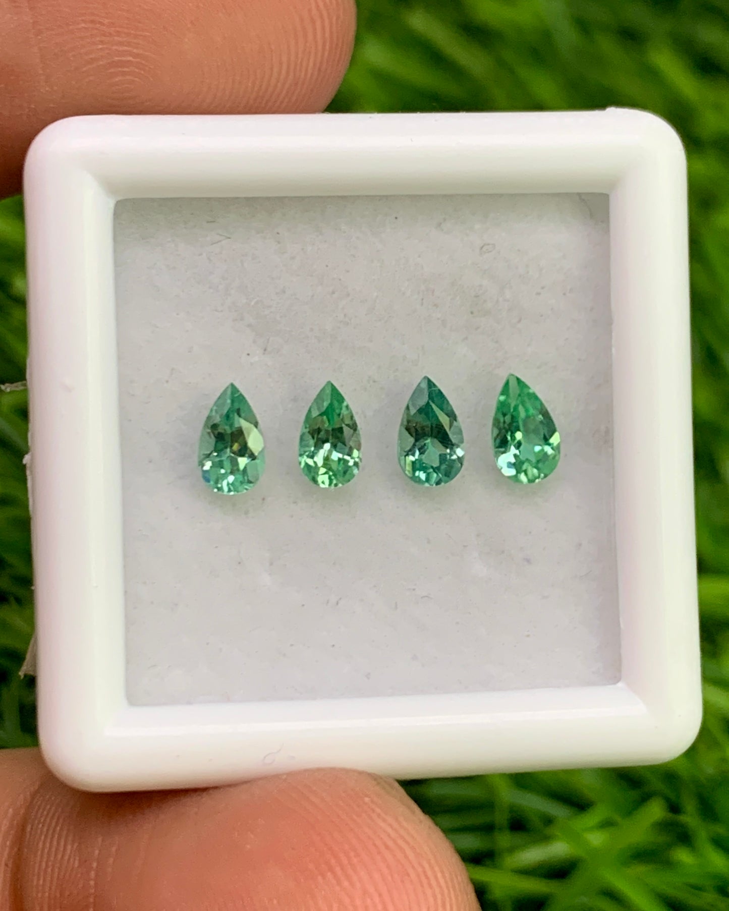 Natural Rare Kornerupine Lot 0.86 Carat 5x3 MM Pear Shape Faceted Gemstone 4 Piece Lot