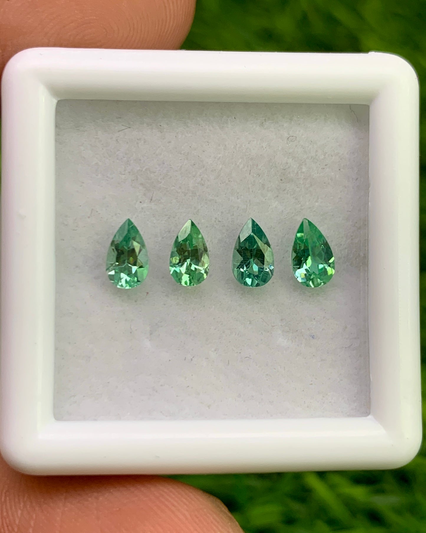 Natural Rare Kornerupine Lot 0.86 Carat 5x3 MM Pear Shape Faceted Gemstone 4 Piece Lot