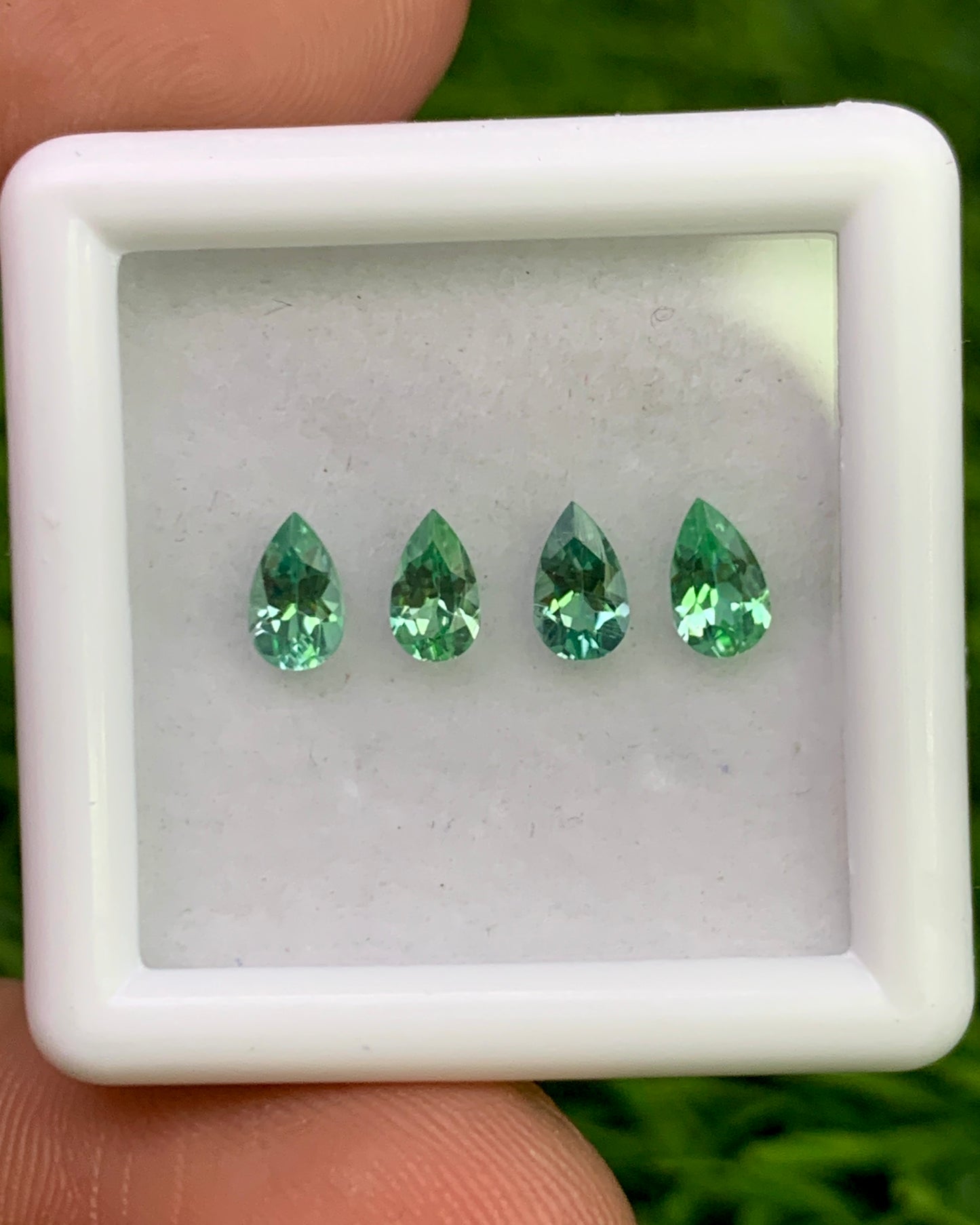 Natural Rare Kornerupine Lot 0.86 Carat 5x3 MM Pear Shape Faceted Gemstone 4 Piece Lot