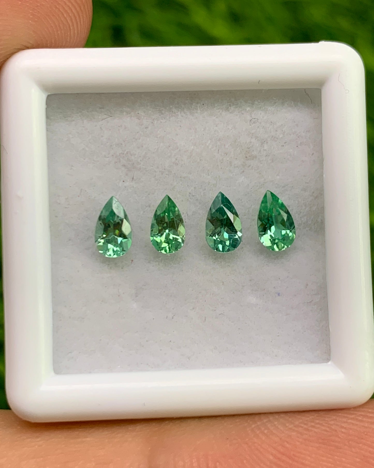 Natural Rare Kornerupine Lot 0.86 Carat 5x3 MM Pear Shape Faceted Gemstone 4 Piece Lot