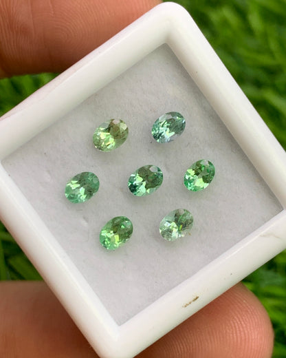 Natural Rare Kornerupine Lot 1.24 Carat 4x3 MM Oval Shape Faceted Gemstone 7 Piece Lot