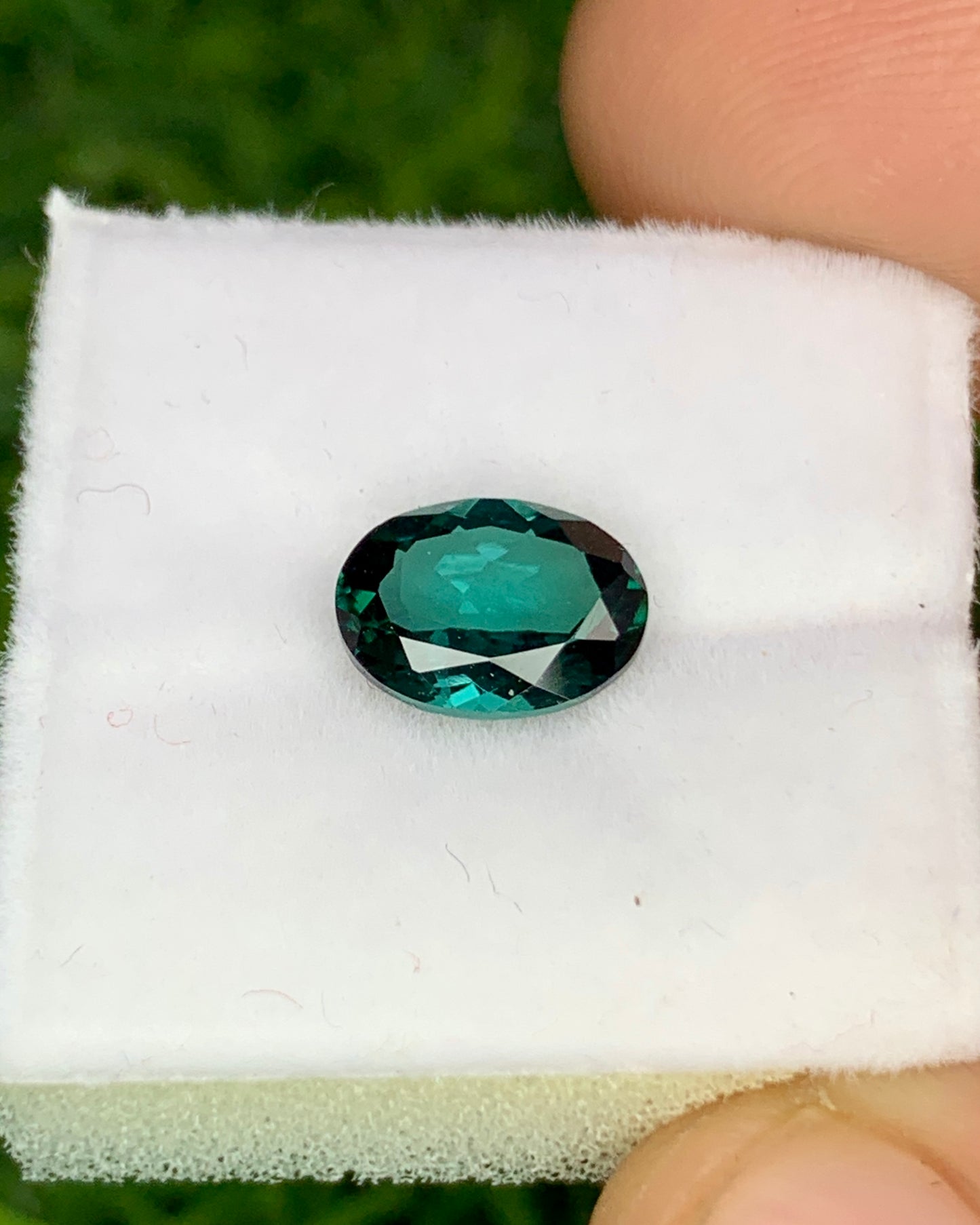 Natural Indicolite Tourmaline 1.27 Carat 8x6 MM Oval Shape Faceted Gemstone