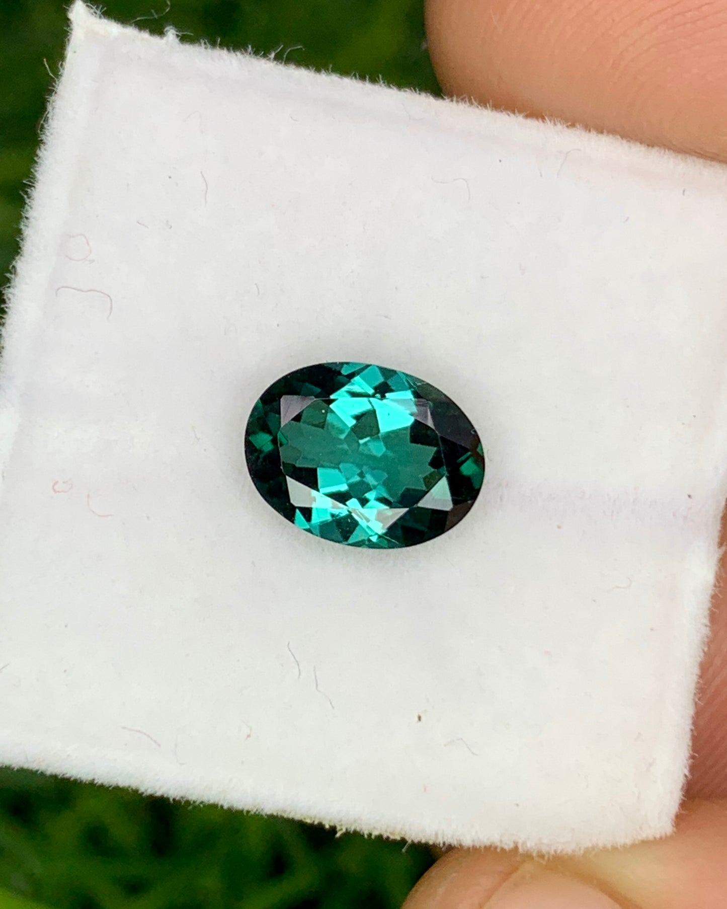 Natural Indicolite Tourmaline 1.27 Carat 8x6 MM Oval Shape Faceted Gemstone
