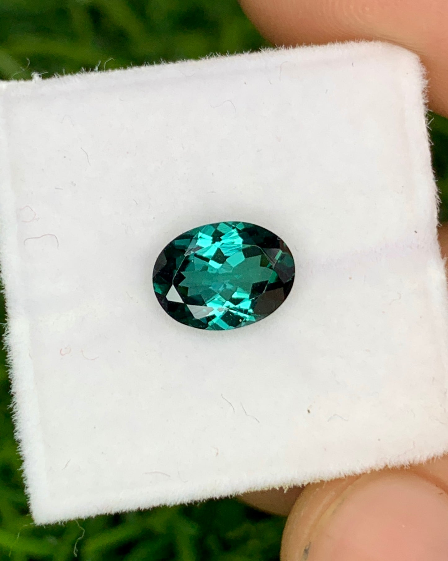 Natural Indicolite Tourmaline 1.27 Carat 8x6 MM Oval Shape Faceted Gemstone