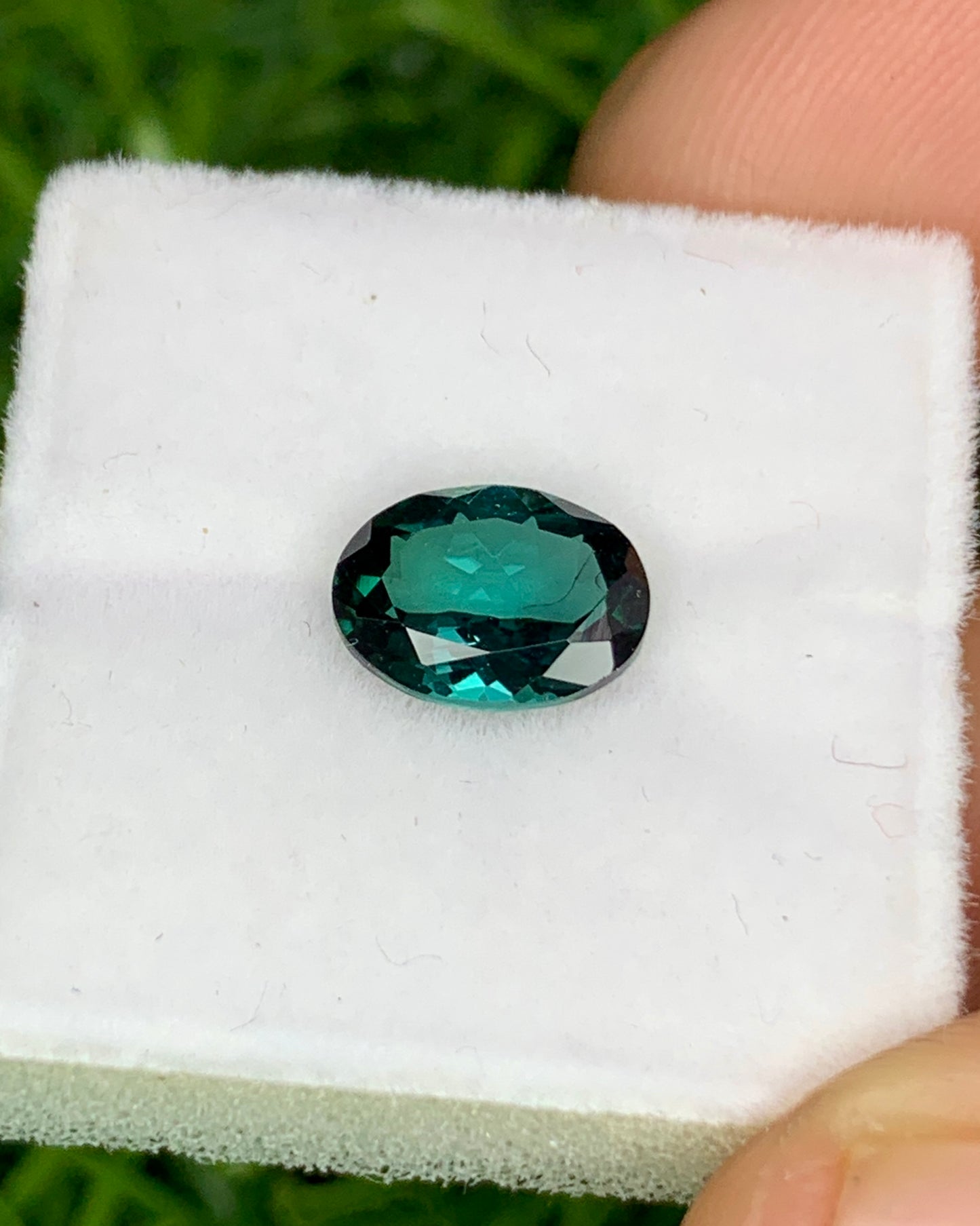 Natural Indicolite Tourmaline 1.27 Carat 8x6 MM Oval Shape Faceted Gemstone