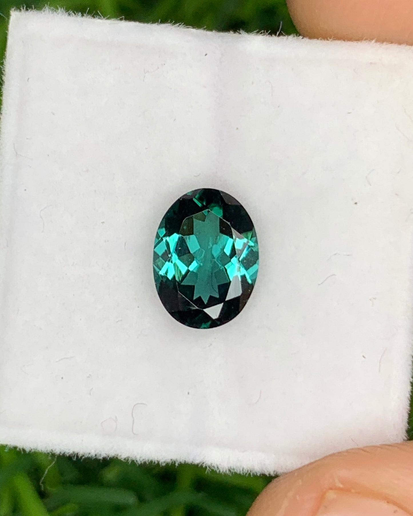 Natural Indicolite Tourmaline 1.27 Carat 8x6 MM Oval Shape Faceted Gemstone