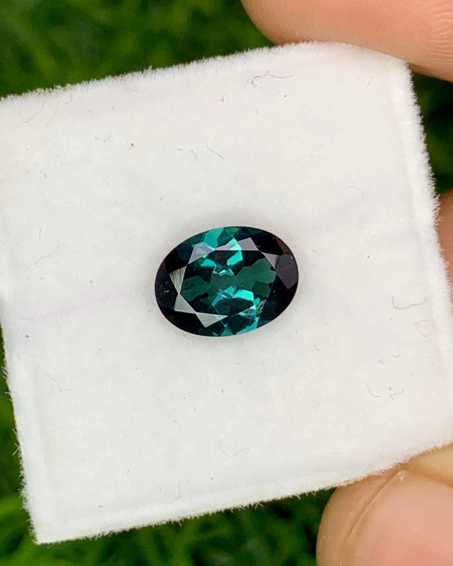 Natural Indicolite Tourmaline 1.09 Carat 8x6 MM Oval Shape Faceted Gemstone