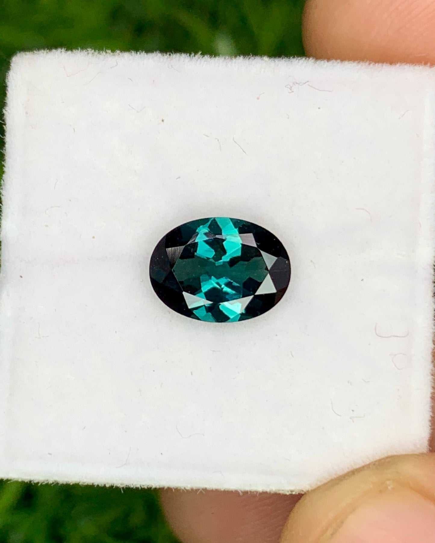 Natural Indicolite Tourmaline 1.09 Carat 8x6 MM Oval Shape Faceted Gemstone