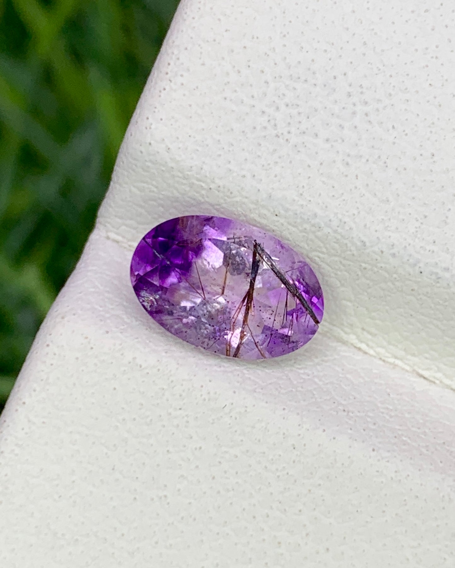 Natural Super Seven 1.01 Carat 8.3x5.5 MM Oval Shape Faceted Gemstone with 7 Crystals Healing Stone Seven Chakra Melody Stone