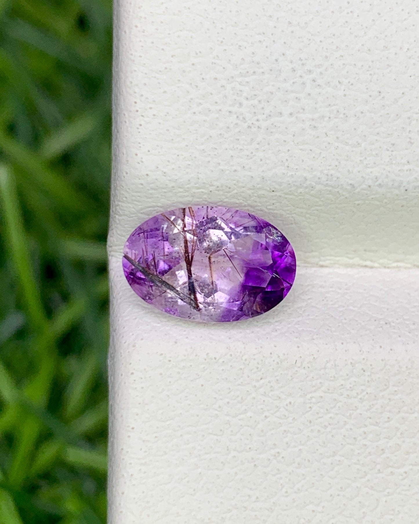 Natural Super Seven 1.01 Carat 8.3x5.5 MM Oval Shape Faceted Gemstone with 7 Crystals Healing Stone Seven Chakra Melody Stone