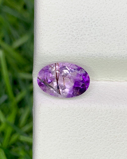 Natural Super Seven 1.01 Carat 8.3x5.5 MM Oval Shape Faceted Gemstone with 7 Crystals Healing Stone Seven Chakra Melody Stone