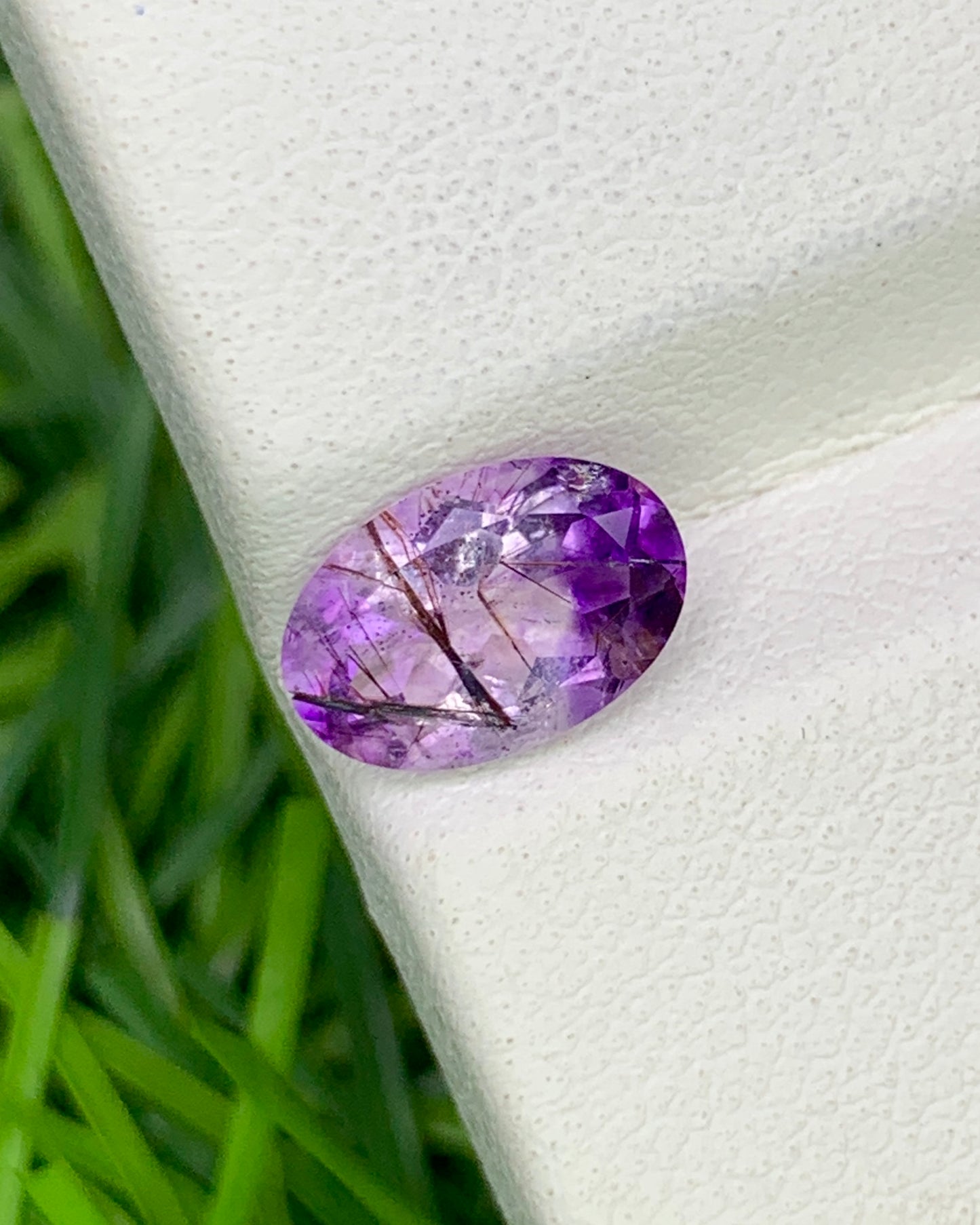 Natural Super Seven 1.01 Carat 8.3x5.5 MM Oval Shape Faceted Gemstone with 7 Crystals Healing Stone Seven Chakra Melody Stone