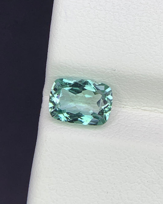 Natural Indicolite Tourmaline 1.00 Carat 7x5 MM Cushion Shape Faceted Gemstone