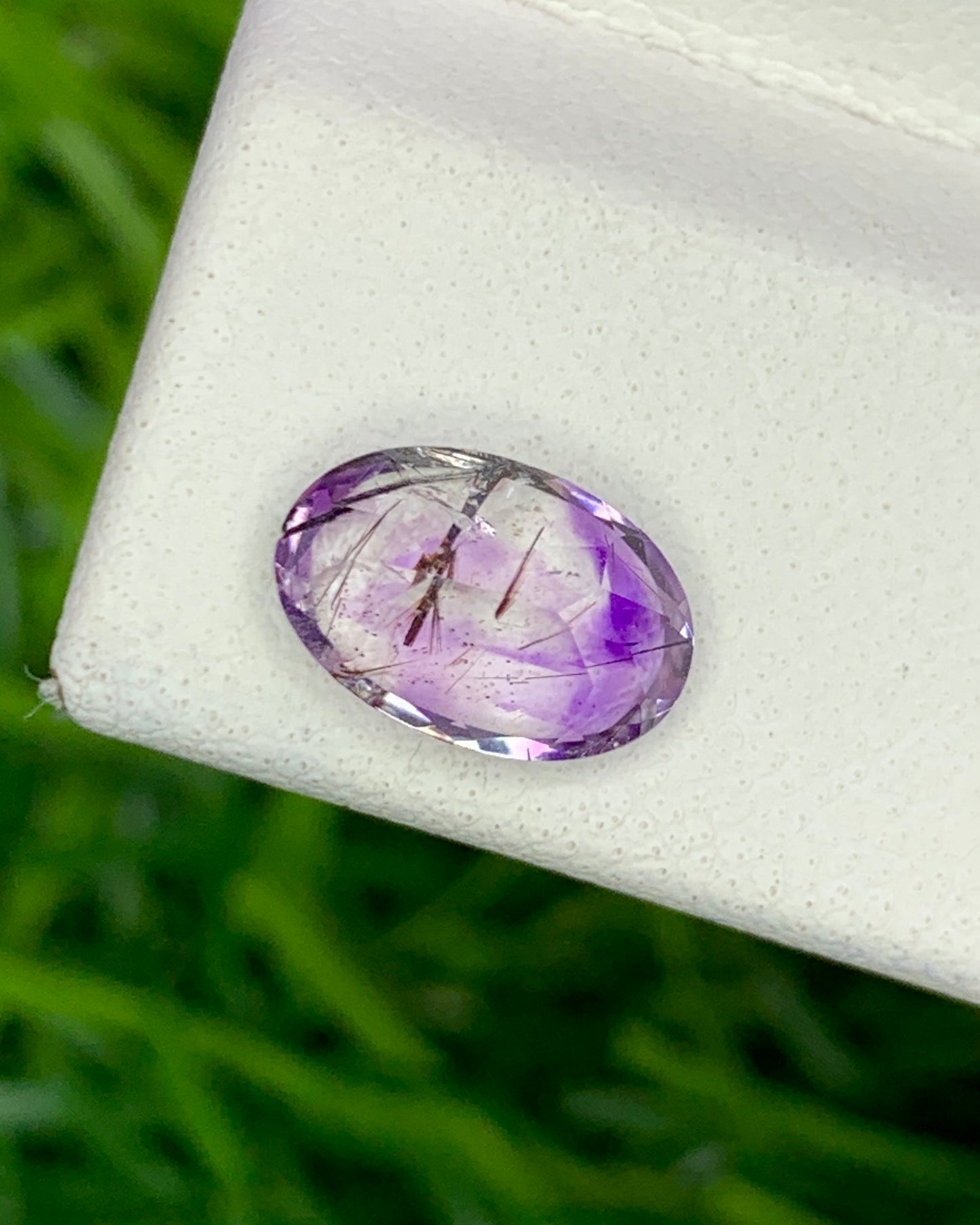 Natural Super Seven 1.01 Carat 8.3x5.5 MM Oval Shape Faceted Gemstone with 7 Crystals Healing Stone Seven Chakra Melody Stone