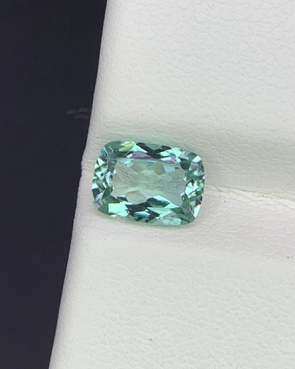Natural Indicolite Tourmaline 1.00 Carat 7x5 MM Cushion Shape Faceted Gemstone