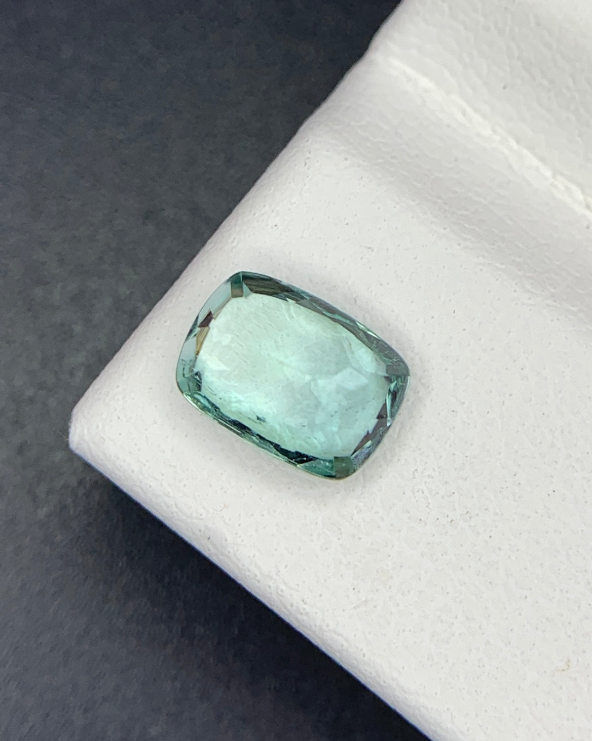 Natural Indicolite Tourmaline 1.00 Carat 7x5 MM Cushion Shape Faceted Gemstone