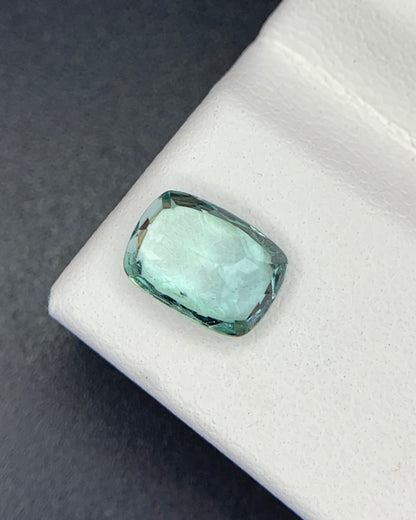 Natural Indicolite Tourmaline 1.00 Carat 7x5 MM Cushion Shape Faceted Gemstone